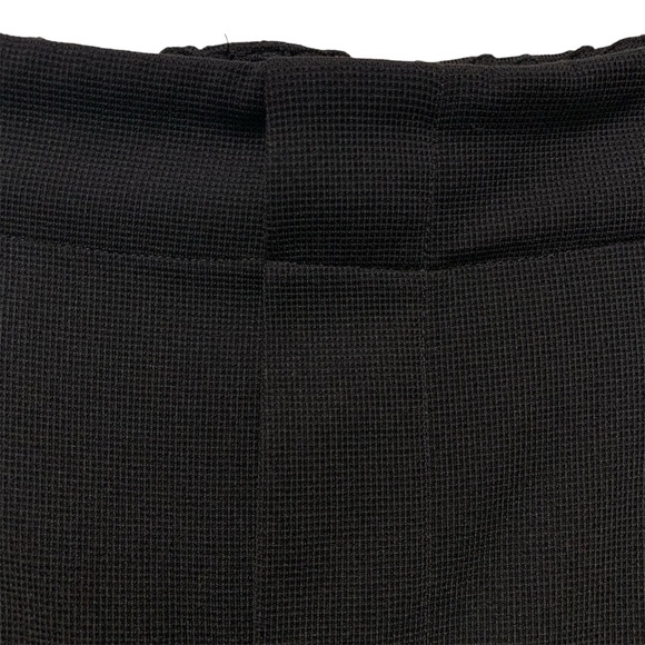 Halara High Waisted Wide Leg Pants Size XL Tall Waffle Fabric Pleated Black - Picture 10 of 16